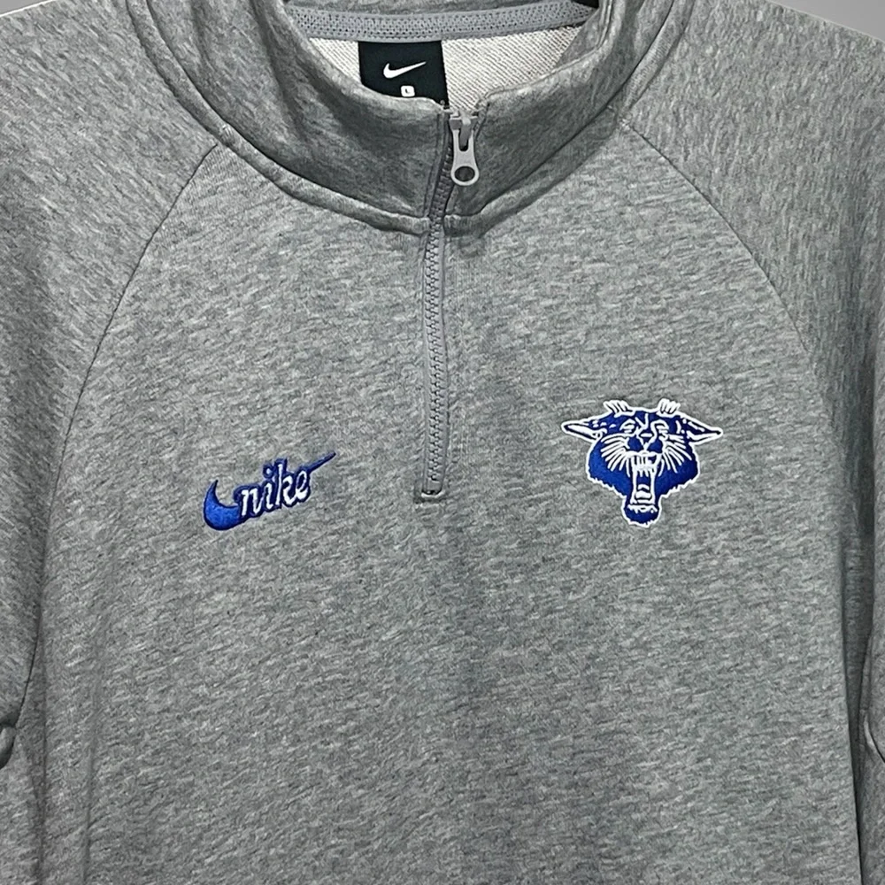 NIKE Unisex Vintage Kentucky Wildcats Panthers College Logo 1/4 Zip Sweatshirt - Picture 3 of 5